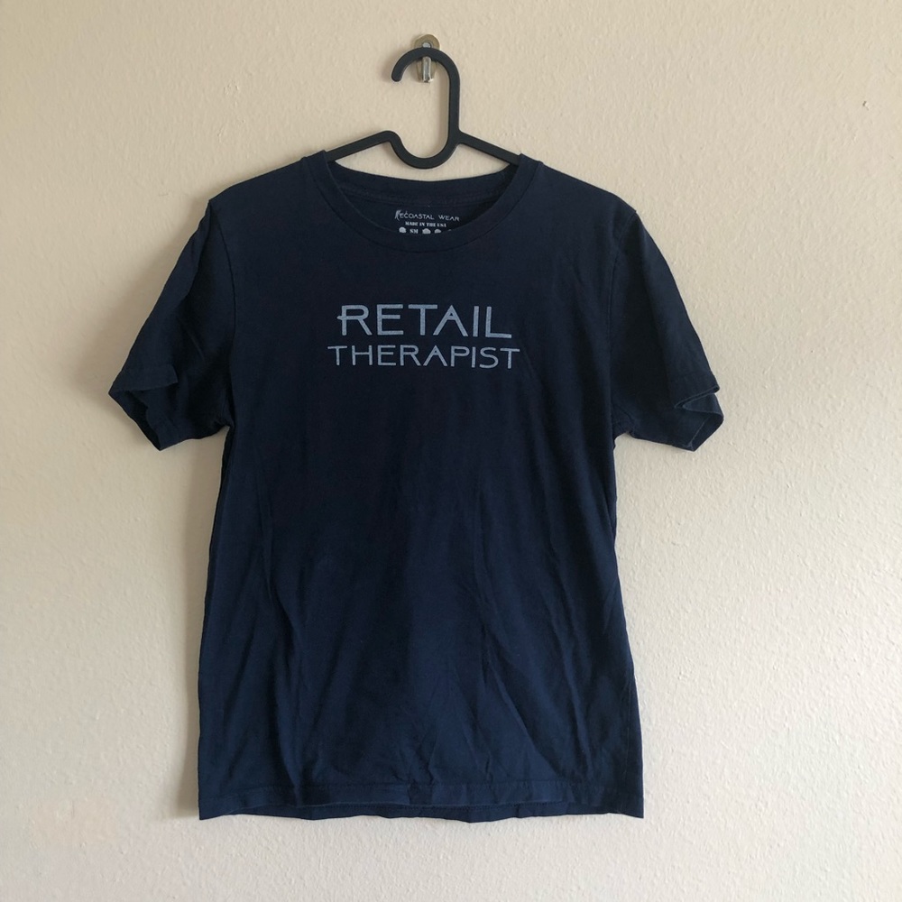 Custom RETAIL THERAPIST Tee - see listing re: size
